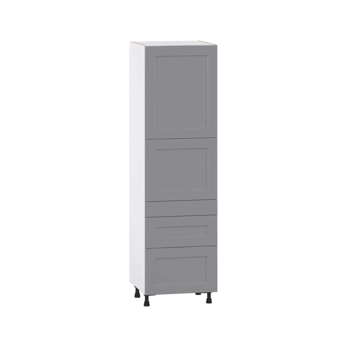 Bristol Painted Slate Gray Shaker Assembled Pantry Kitchen Cabinet with 5 Drawers (24 in. W x 84.5 in. H x 24 in. D)