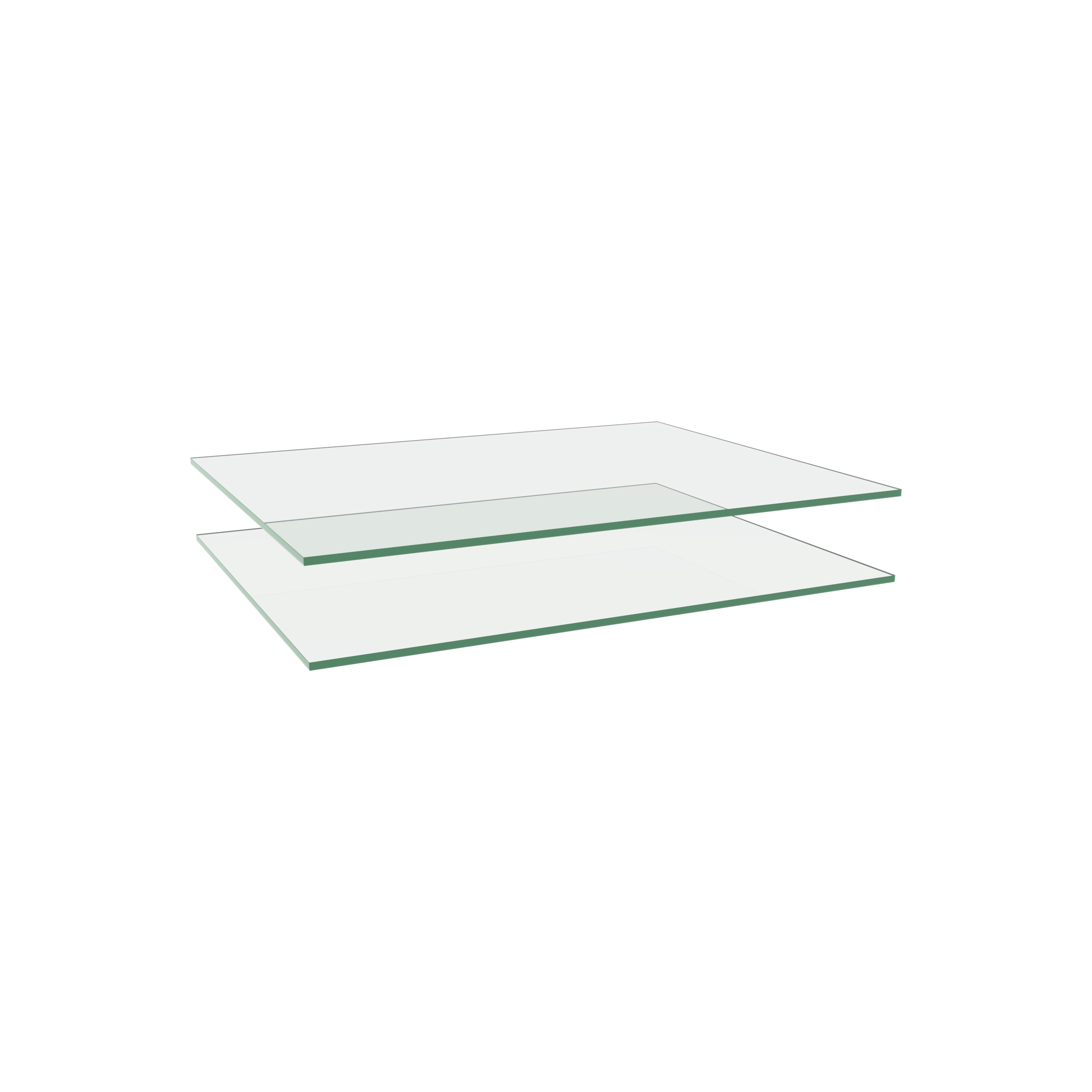 18" glass shelf (2 pack) - clear - J Collection