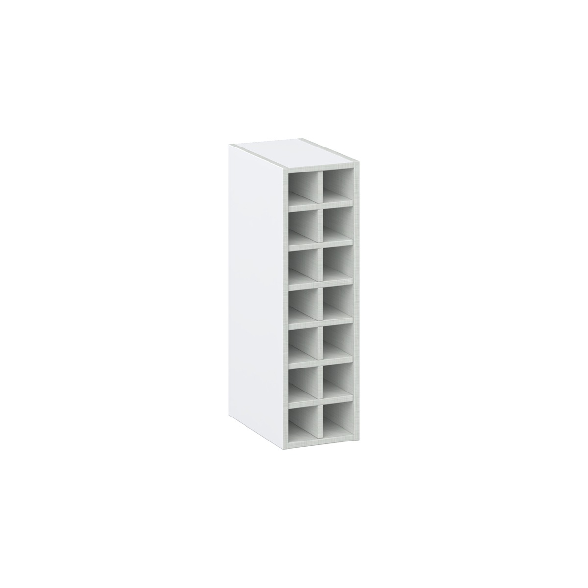 Glacier White Wall Wine Rack 9 in. W X 30 in. H X 14 in. D J Collection