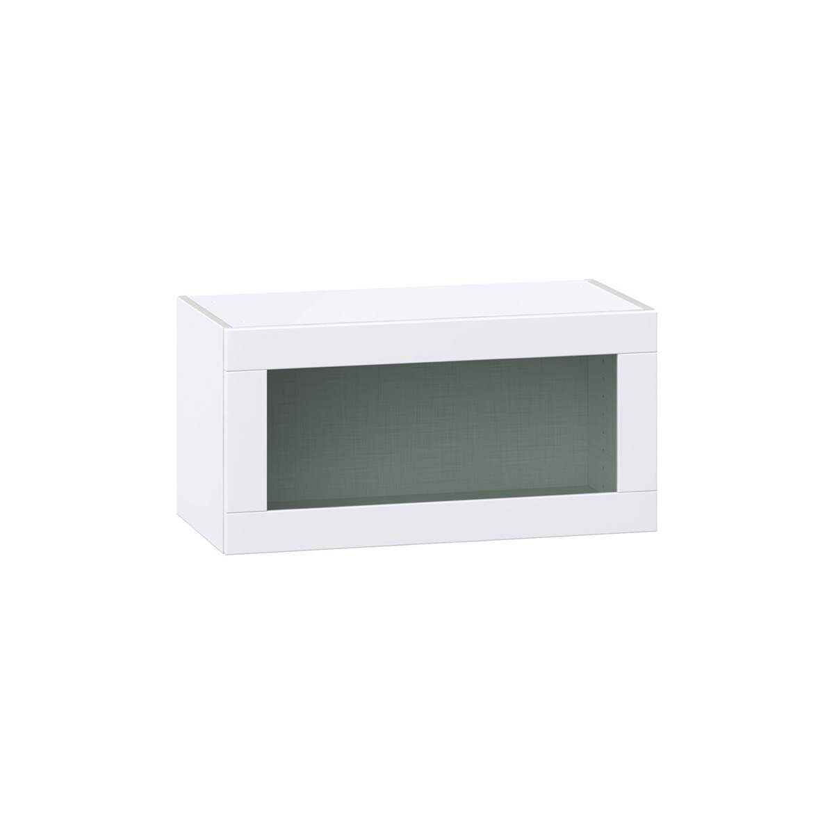 J COLLECTION Bright White Shaker Assembled Wall Kitchen Cabinet with Glass Door (15 in. W x 30 in. H x 14 in. D)
