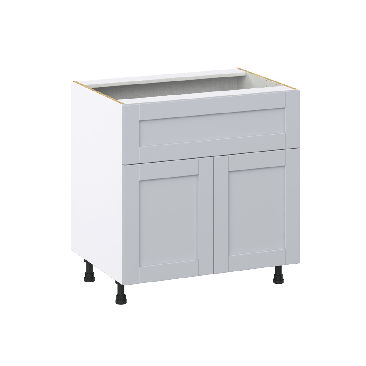 Cumberland Light Gray Shaker Assembled Base Kitchen Cabinet with 10 in ...