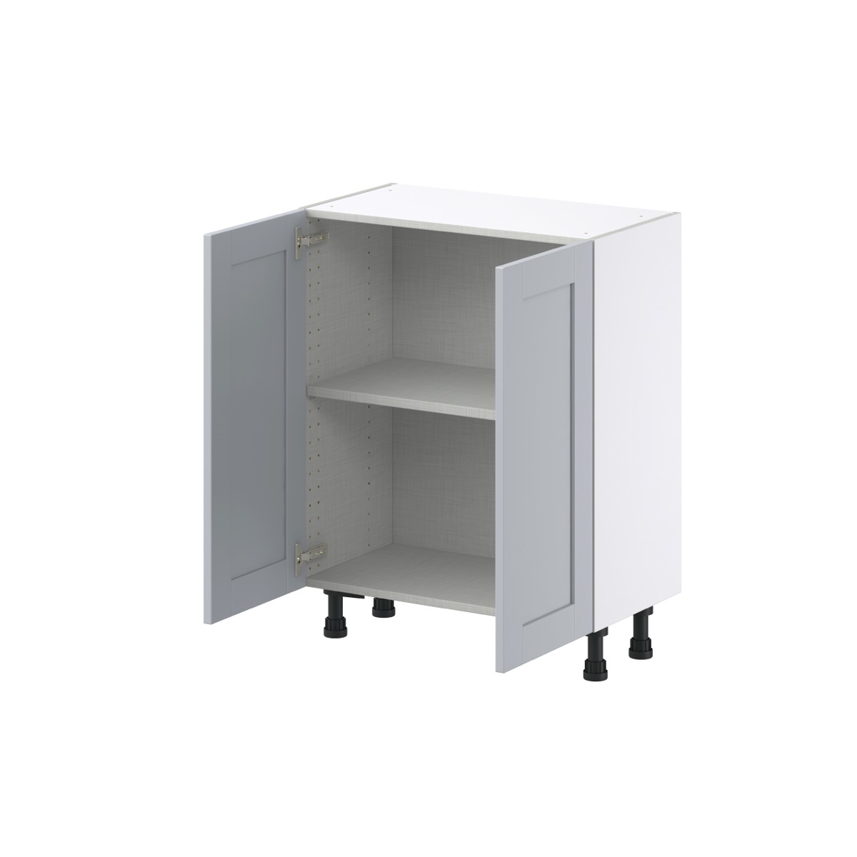 Cumberland 27 in. W x 34.5 in. H x 14 in. D Light Gray Shaker Assembled Shallow Base Kitchen Cabinet