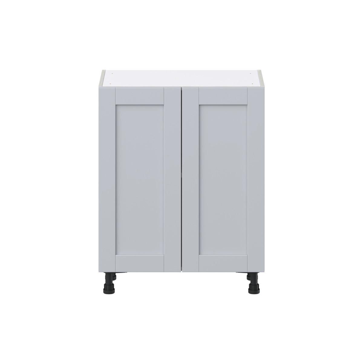 Cumberland 27 in. W x 34.5 in. H x 14 in. D Light Gray Shaker Assembled Shallow Base Kitchen Cabinet