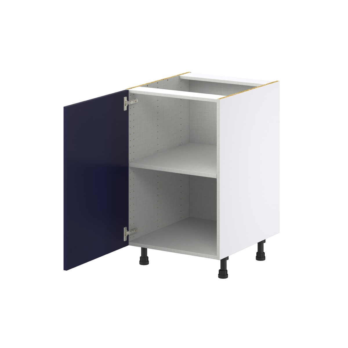 Devon Painted Blue Recessed Assembled Base Kitchen Cabinet with a Full Height Door (21 in. W x 34.5 in. H x 24 in. D)