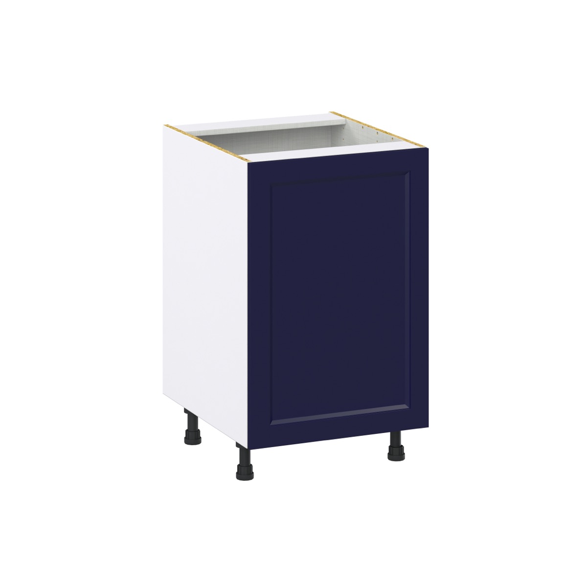 Devon Painted Blue Recessed Assembled Base Kitchen Cabinet with a Full Height Door (21 in. W x 34.5 in. H x 24 in. D)
