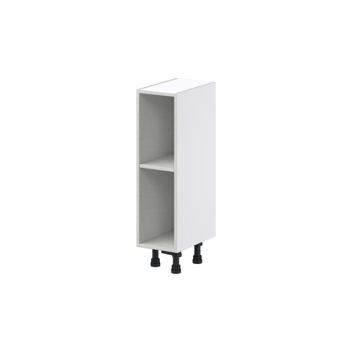 Devon Painted Blue Assembled Base Kitchen Cabinet Open Shelf 9 in. W x 30 in. H x 14 in. D