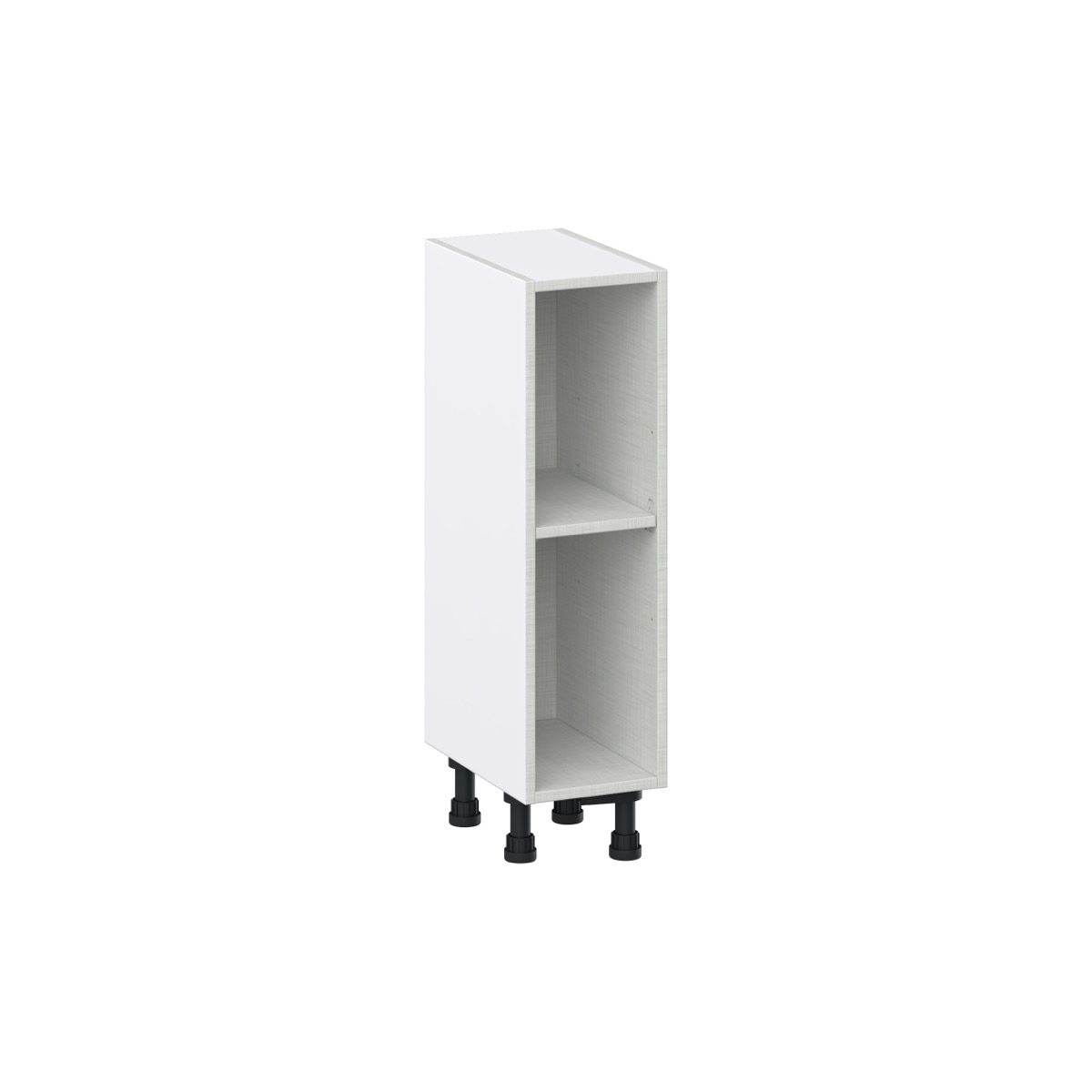 Devon Painted Blue Assembled Base Kitchen Cabinet Open Shelf 9 in. W x 30 in. H x 14 in. D