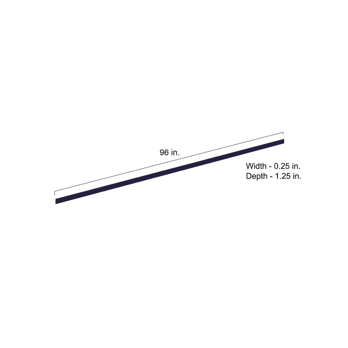 0.25 in. W x 96 in. H x 1.25 in. D Devon Painted Blue Scribe Moulding