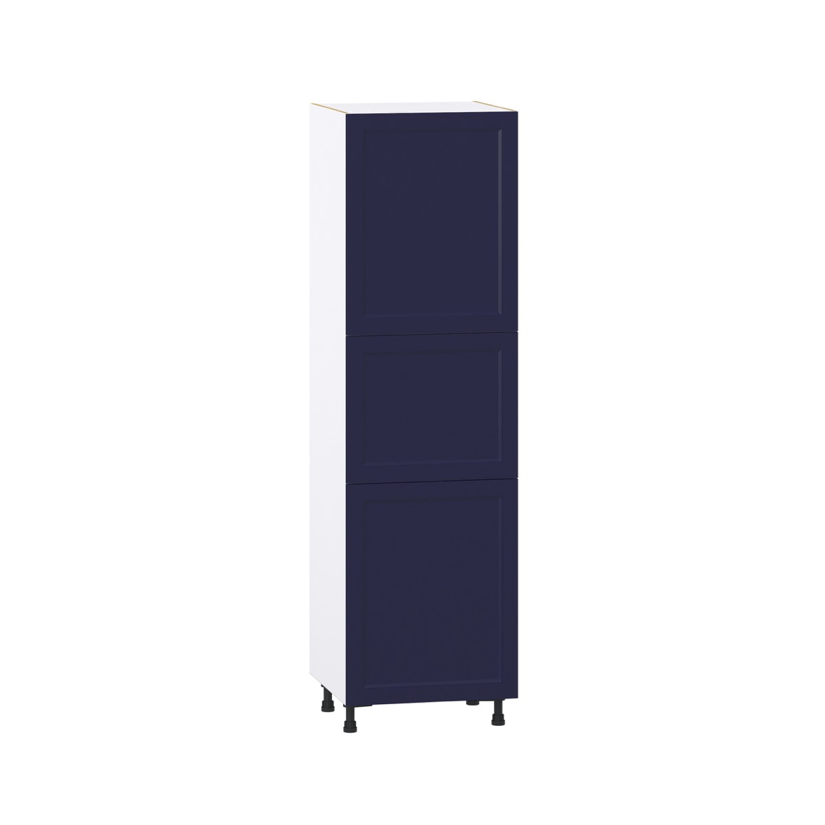 Devon Painted Blue Recessed Assembled Pantry Kitchen Cabinet with 4-Shelves (24 in. W x 84.5 in. H x 24 in. D)