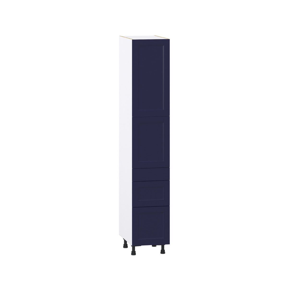 Devon 15 in. W x 84.5 in. H x 24 in. D Painted Blue Shaker Assembled Pantry Kitchen Cabinet with 5 Drawers