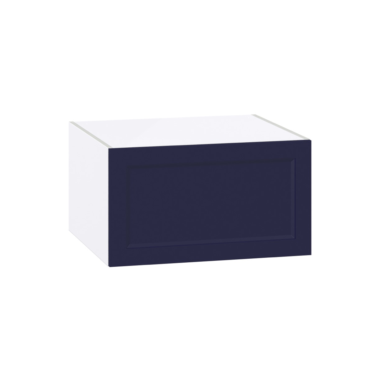 27 in. W x 24 in. D x 15 in. H Devon Painted Blue Shaker Assembled Deep Wall Bridge Kitchen Cabinet with Lift Up