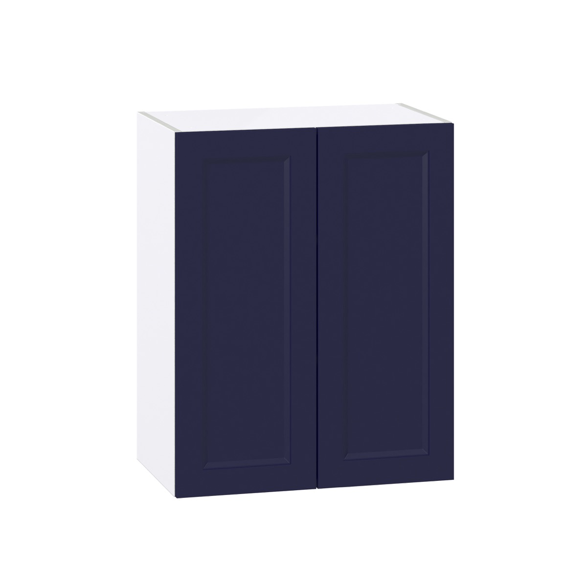 J COLLECTION Alton Painted White Recessed Assembled Wall Kitchen Cabinet with 2 Full Height Doors (24 in. W x 30 in. H x 14 in. D)