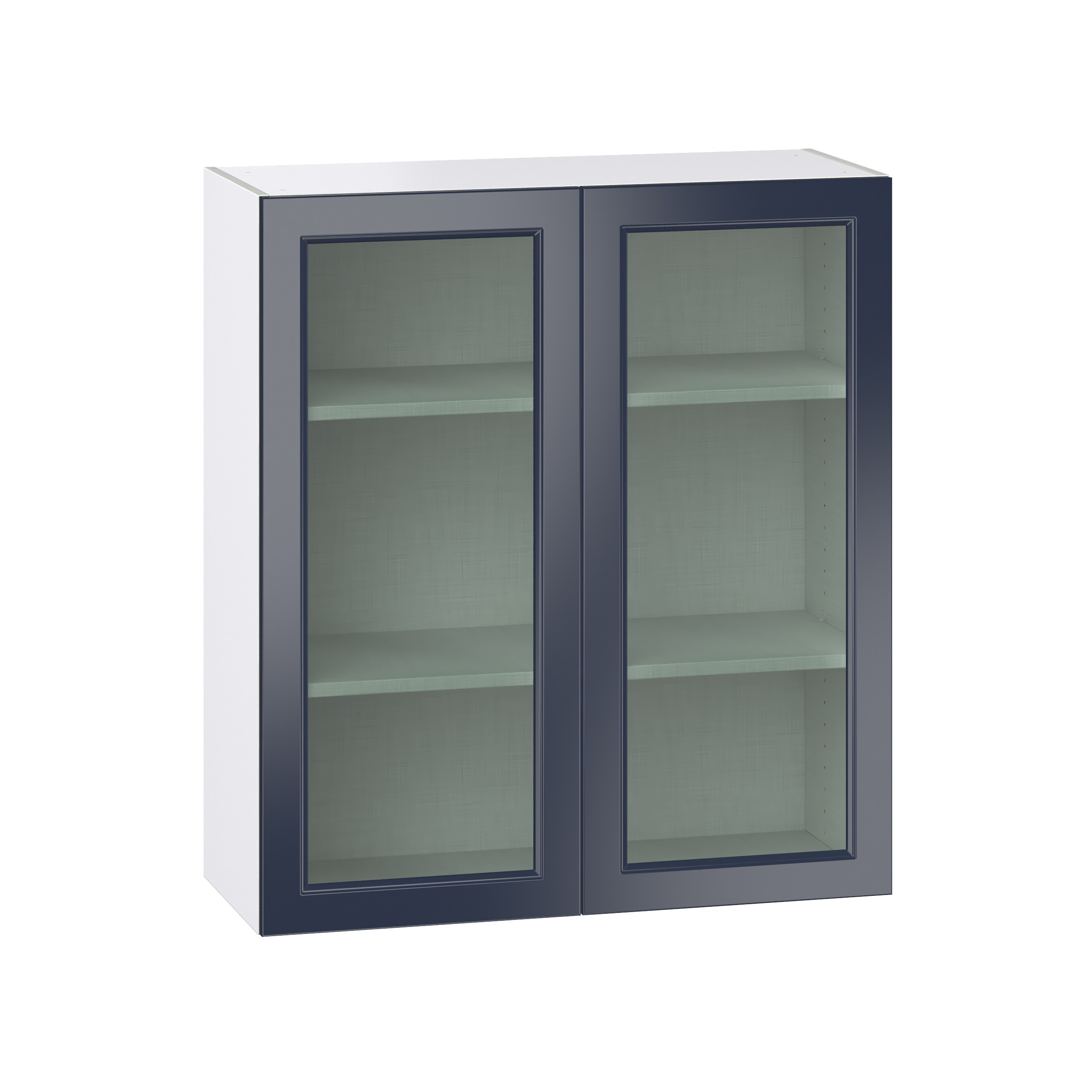 J COLLECTION 36 in. W x 40 in. H x 14 in. D Littleton Painted Gray Recessed Assembled Wall Kitchen Cabinet