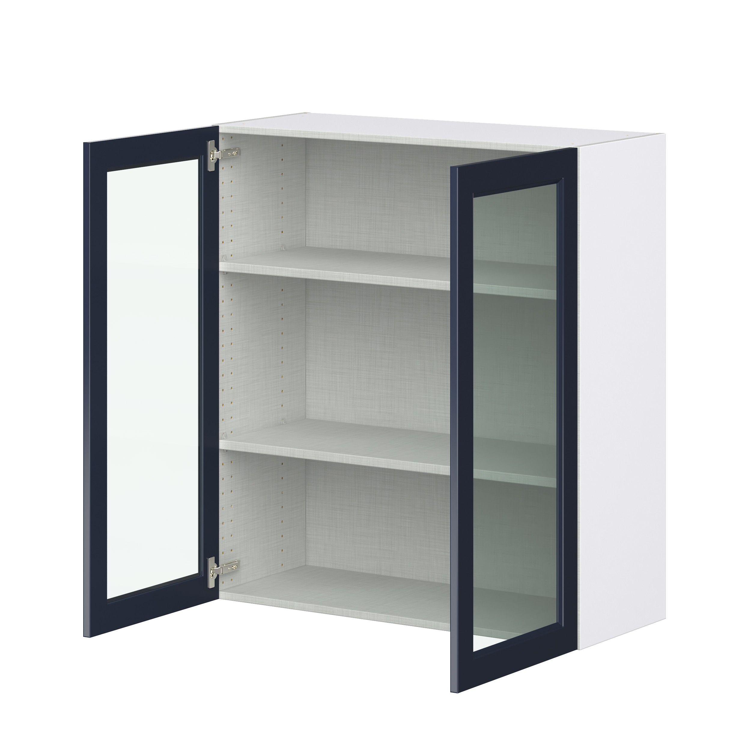 J COLLECTION 36 in. W x 40 in. H x 14 in. D Littleton Painted Gray Recessed Assembled Wall Kitchen Cabinet