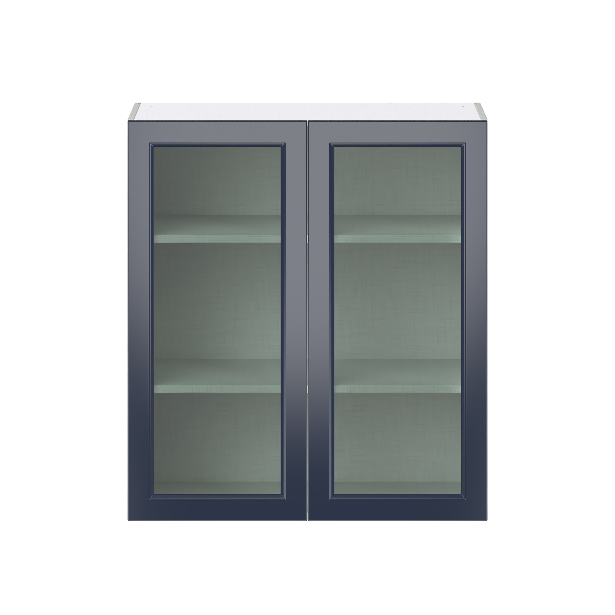 J COLLECTION 36 in. W x 40 in. H x 14 in. D Littleton Painted Gray Recessed Assembled Wall Kitchen Cabinet