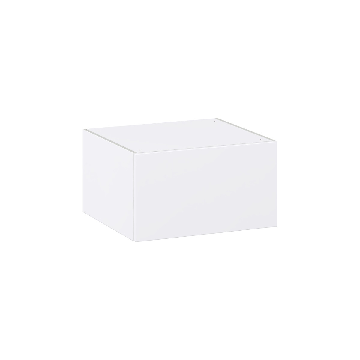 Fairhope Bright White Slab Assembled Deep Wall Bridge Kitchen Cabinet with Lift Up (27 in. W X 15 in. H X 24 in. D)