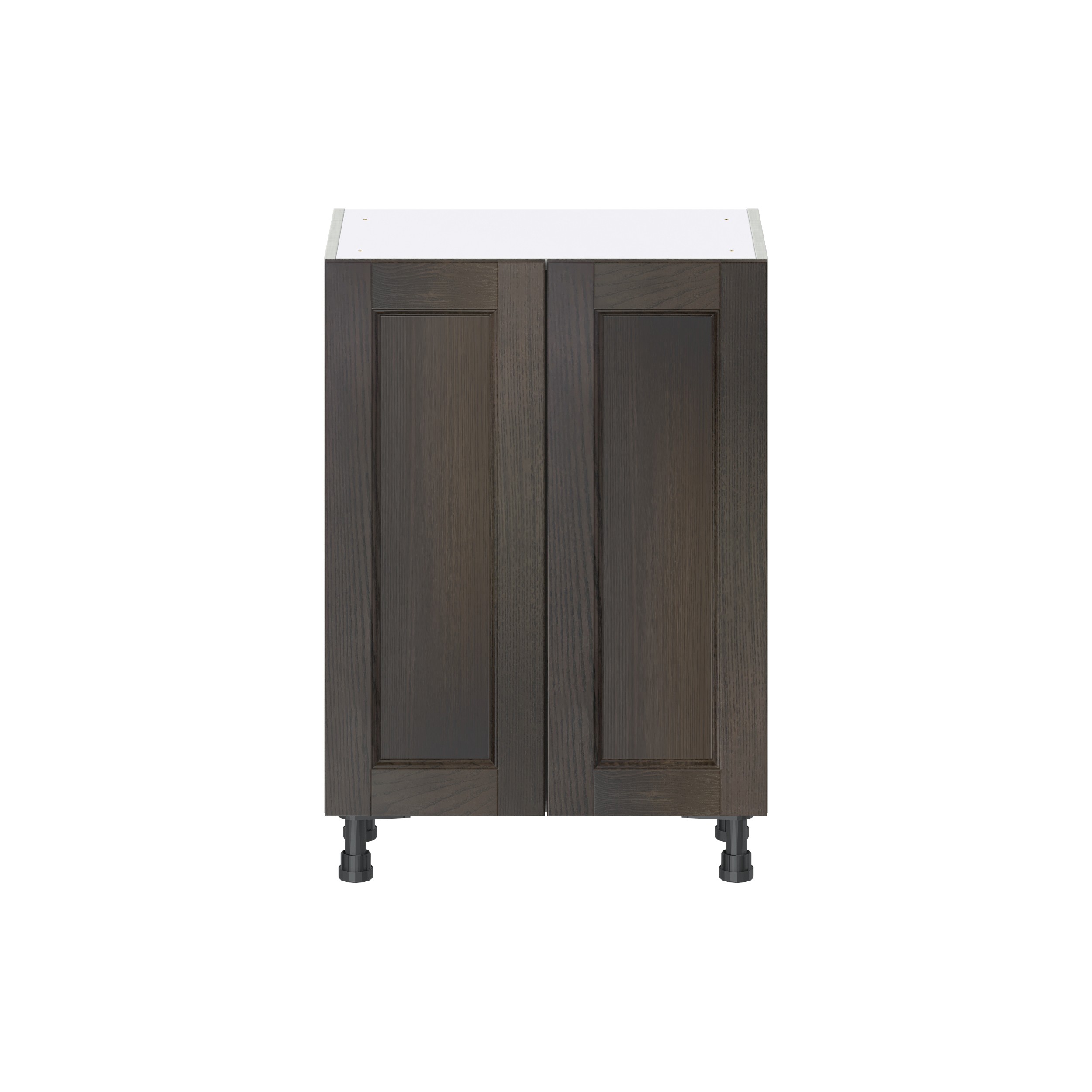 Lincoln Chestnut Solid Wood Assembled Shallow Base Kitchen Cabinet with 2 Doors (24 in. W x 34.5 in. H x 14 in. D)