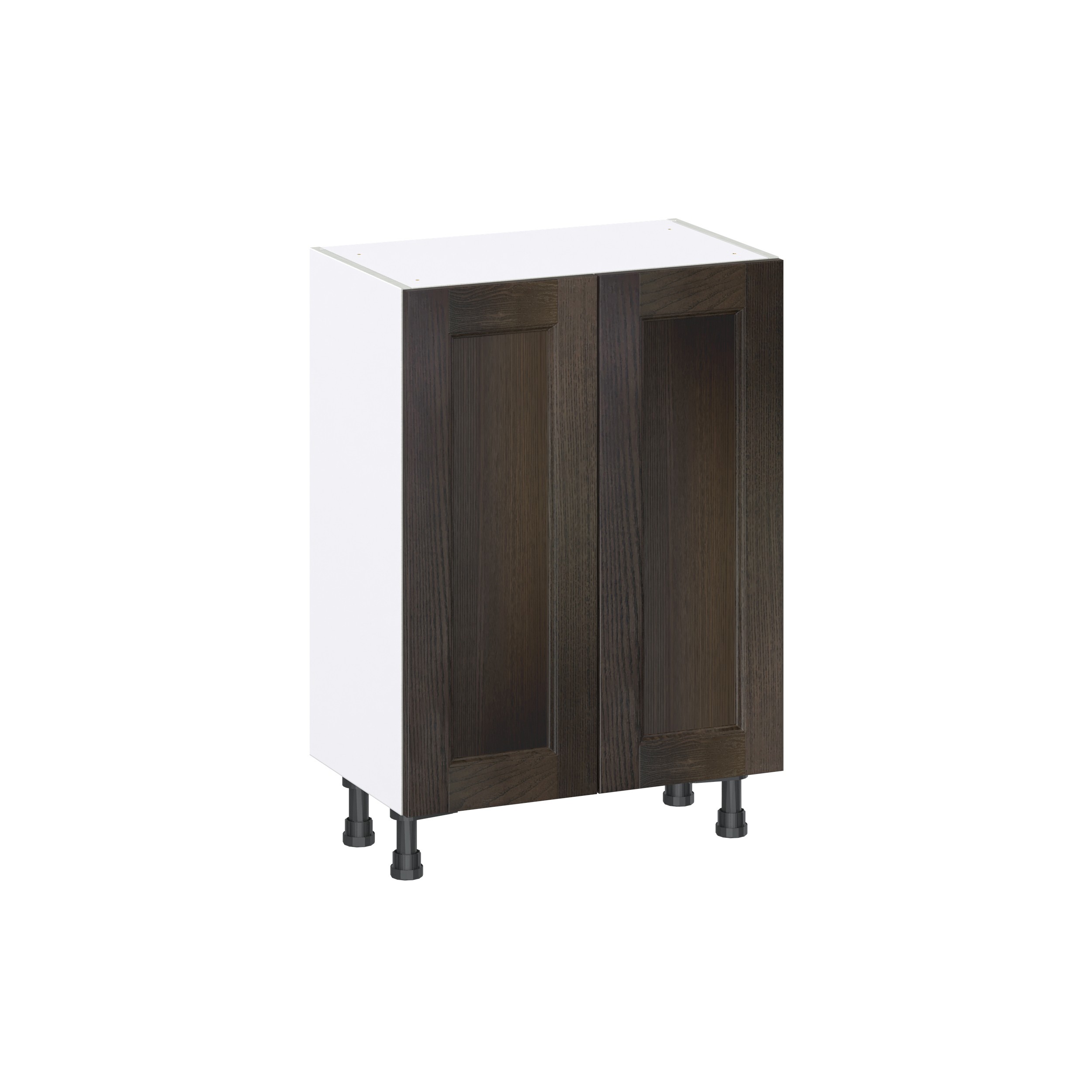 Lincoln Chestnut Solid Wood Assembled Shallow Base Kitchen Cabinet with 2 Doors (24 in. W x 34.5 in. H x 14 in. D)