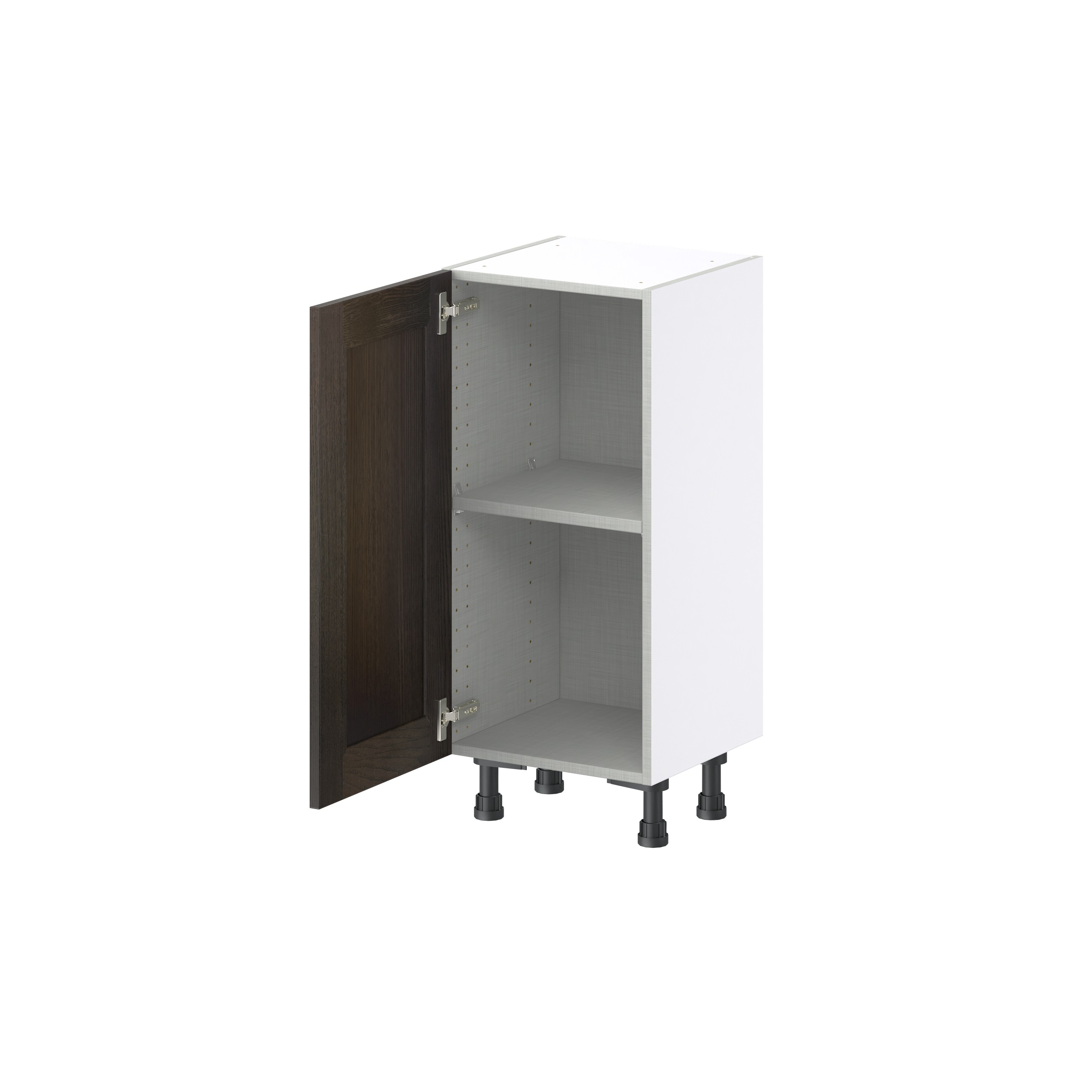 Lincoln Chestnut Solid Wood Assembled Shallow Base Kitchen Cabinet with a Door (15 in. W x 34.5 in. H x 14 in. D)