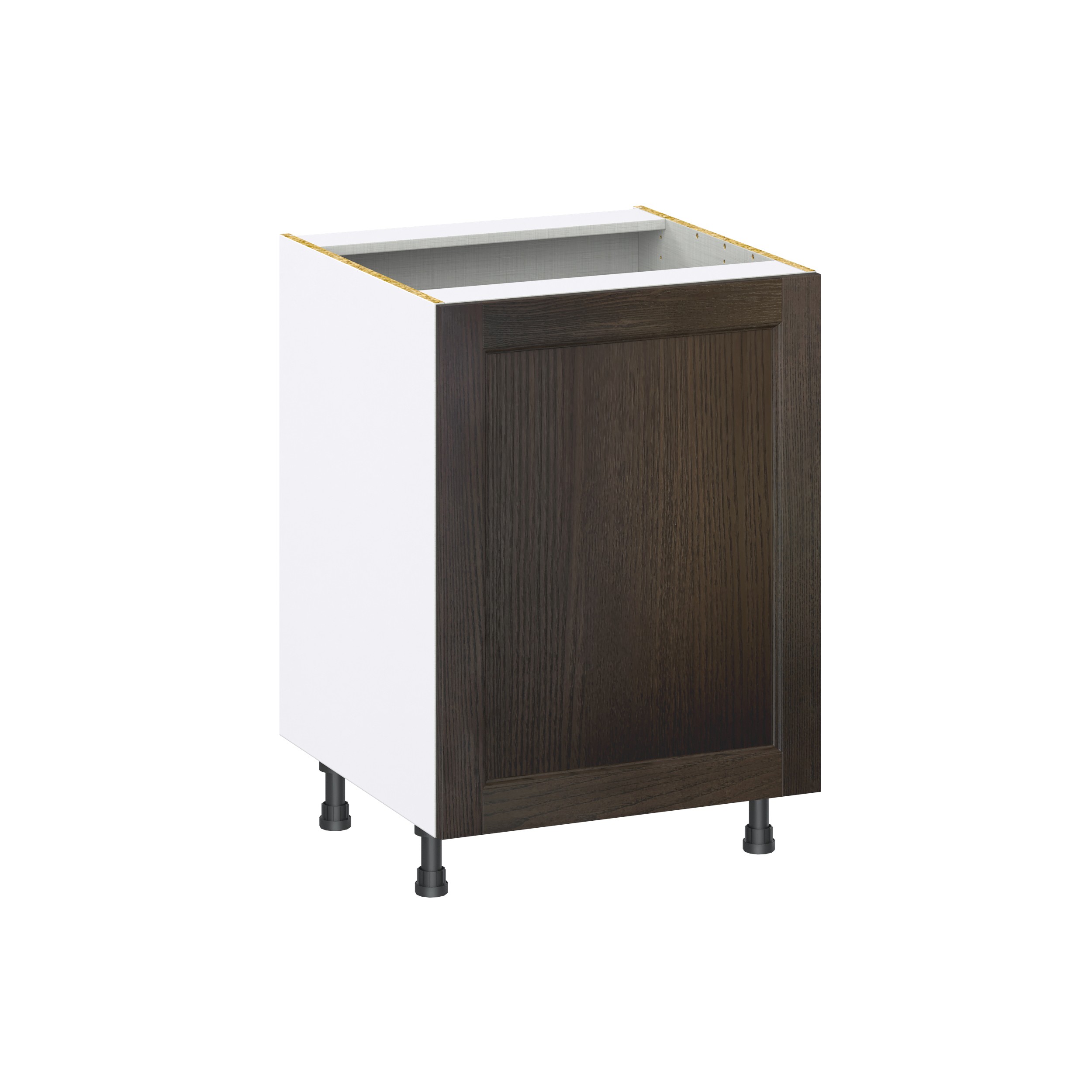 J COLLECTION Lincoln Chestnut Solid Wood  Assembled Full Height Doors Base Kitchen Cabinet (24 in. W x 34.5 in. H x 24 in. D)