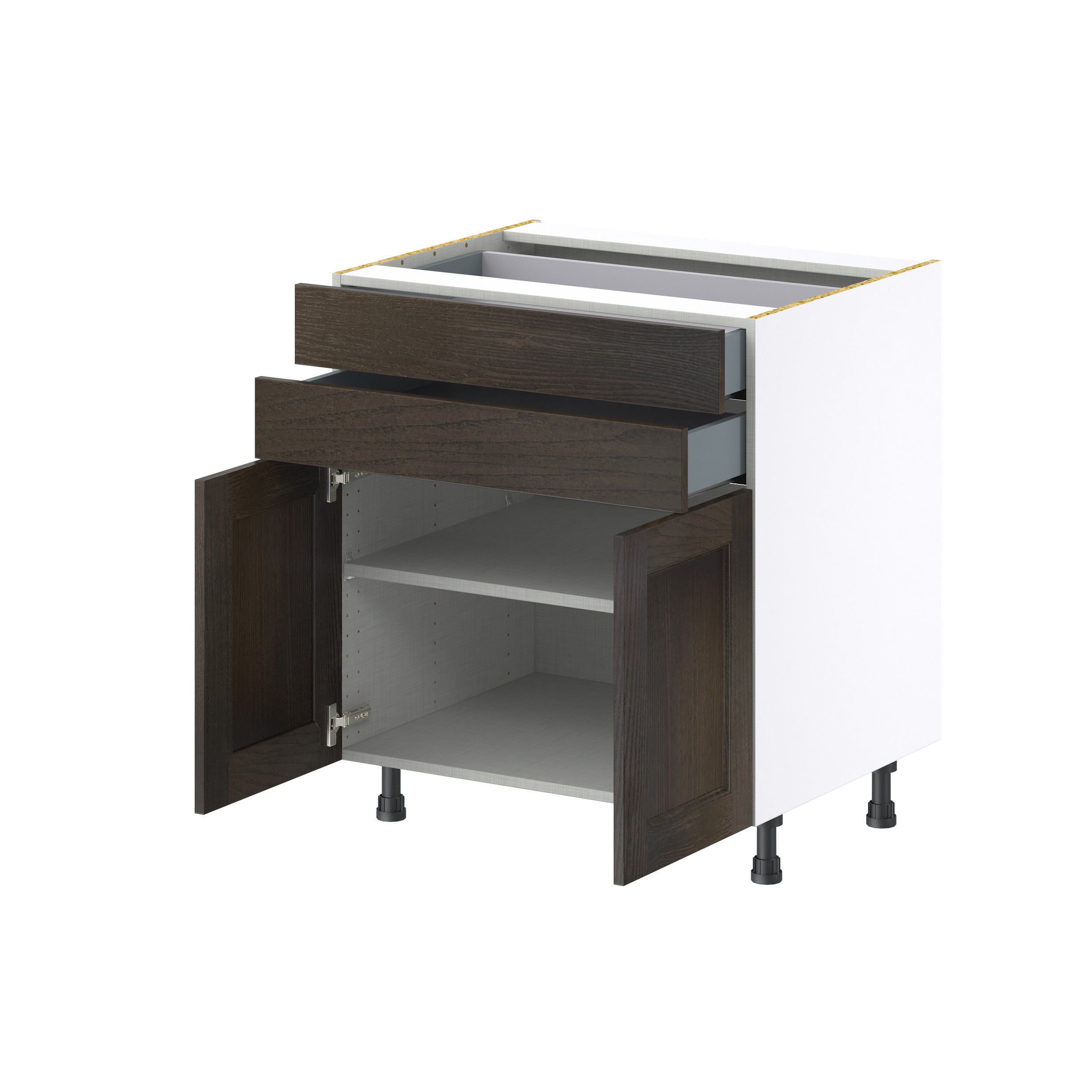 Lincoln Chestnut Solid Wood Assembled Base Kitchen Cabinet with 2-5 in. Drawers (30 in. W x 34.5 in. H x 24 in. D)