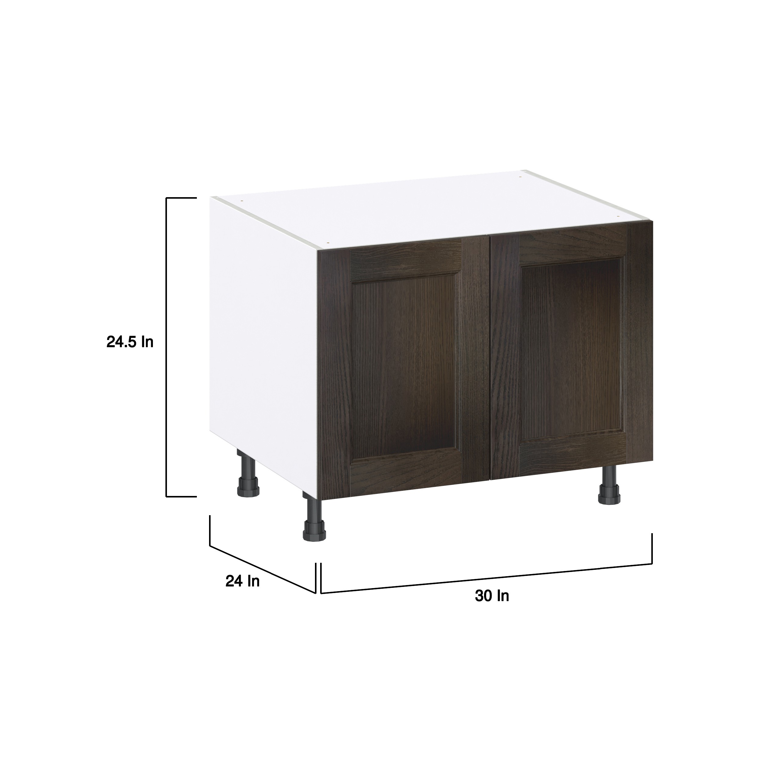 Lincoln Chestnut Solid Wood Assembled Apron Front Sink Base Kitchen Cabinet (30 in. W x 24.5 in. H x 24 in. D)