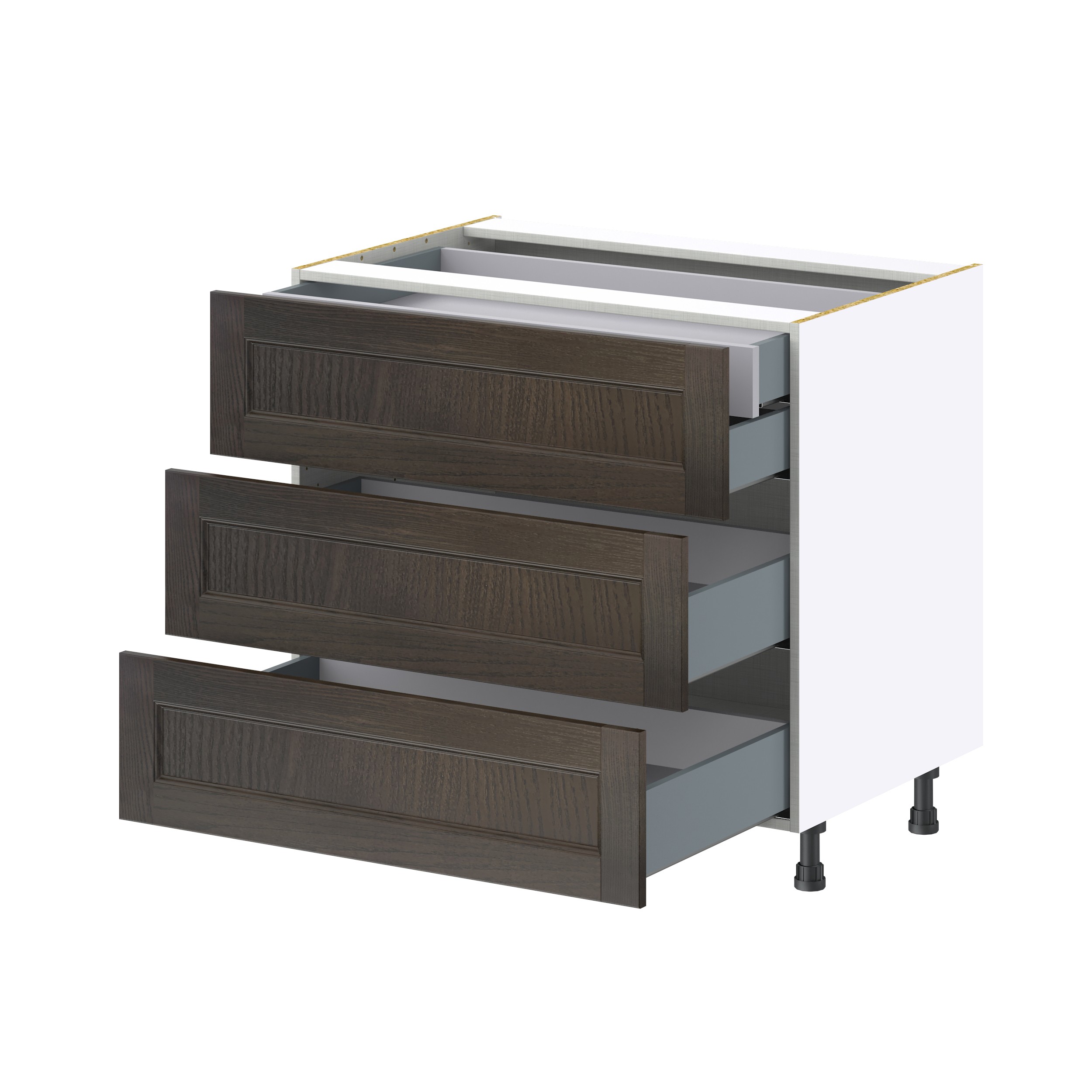 Lincoln Chestnut Solid Wood Assembled Base Kitchen Cabinet with Inner Drawer (36 in. W x 34.5 in. H x 24 in. D)
