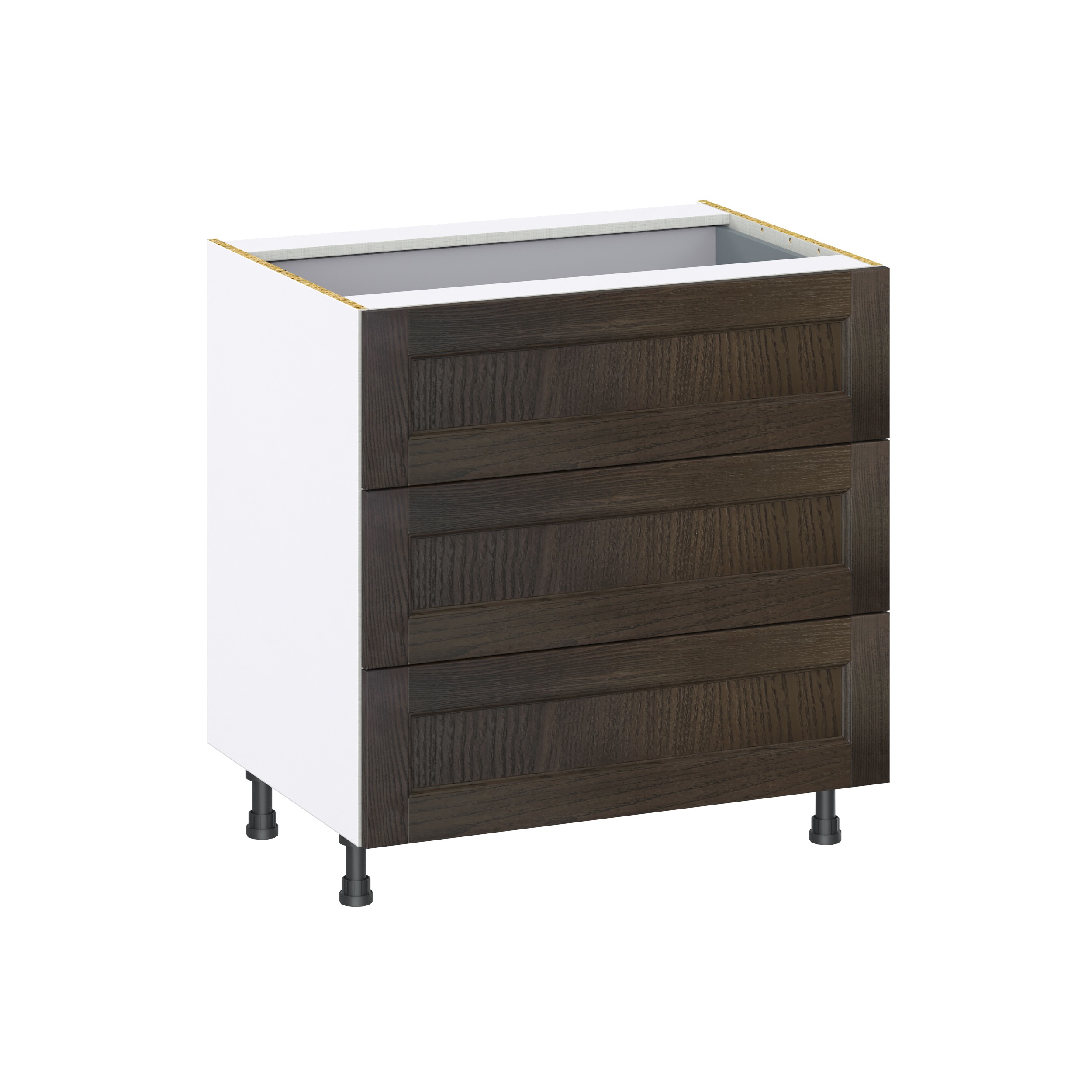 Lincoln Chestnut Solid Wood Assembled Base Kitchen Cabinet with 3 Drawers (33 in. W x 34.5 in. H x 24 in. D)
