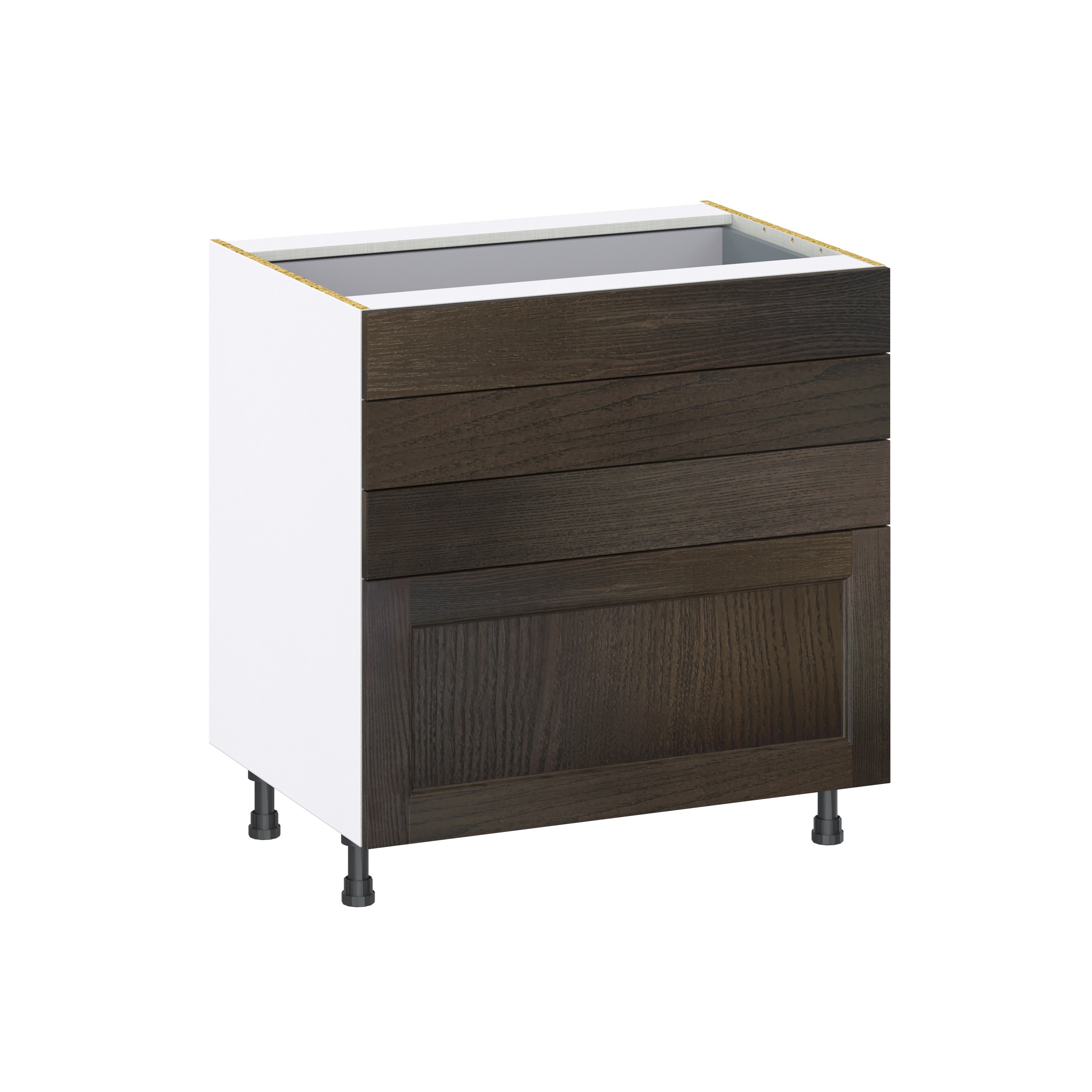Lincoln Chestnut Solid Wood Assembled Base Kitchen Cabinet with 4 Drawers (33 in. W X 34.5 in. H X 24 in. D)