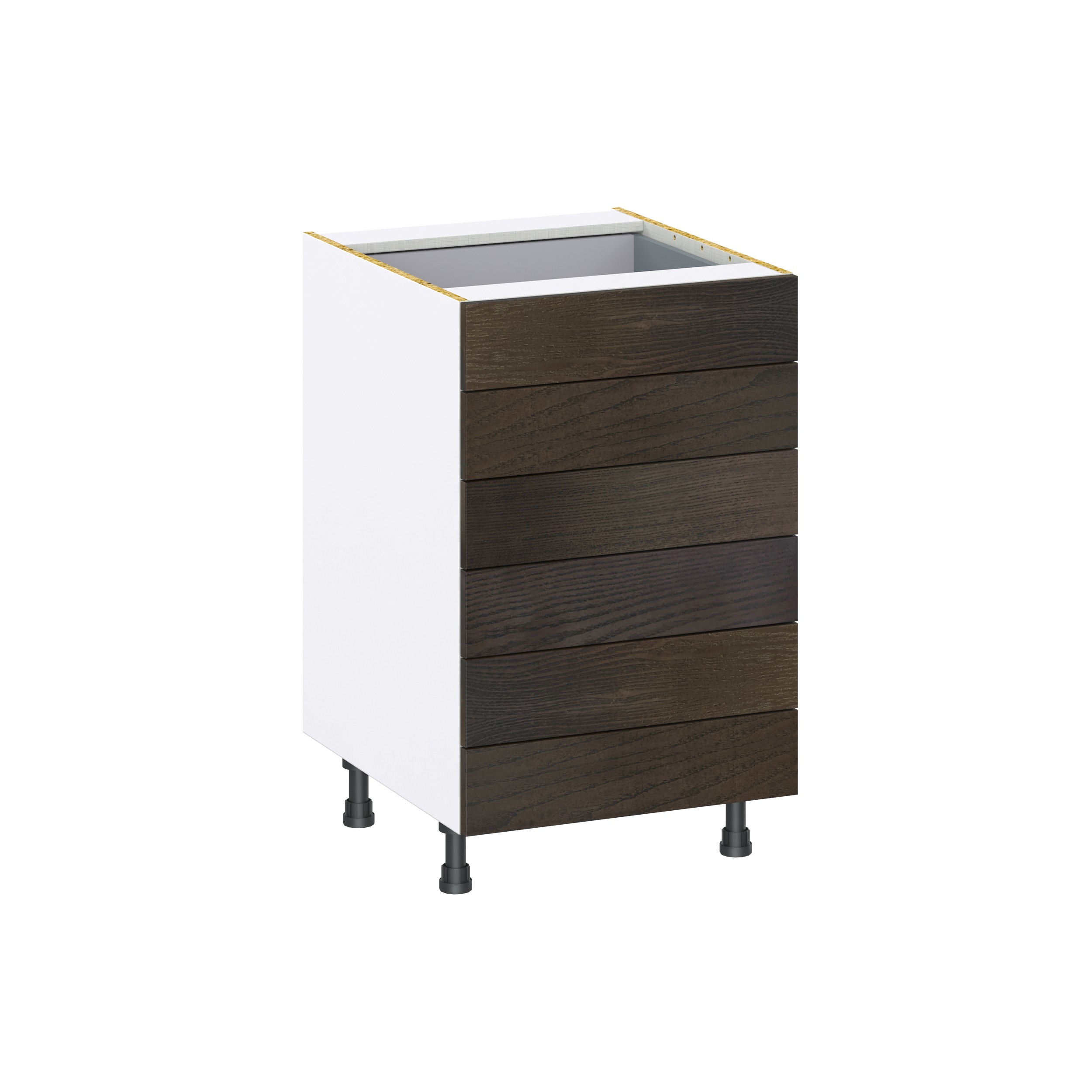 J COLLECTION Lincoln Chestnut Solid Wood Assembled Base Kitchen Cabinet with 3 Inner Drawers (12 in. W X 34.5 in. H X 24 in. D)