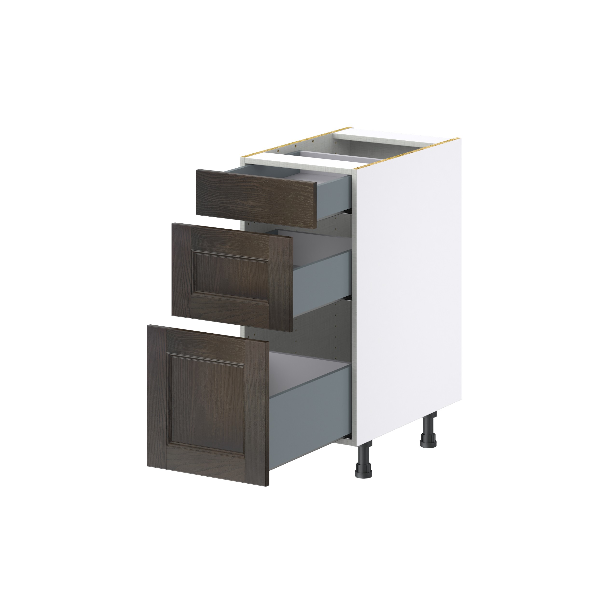 Lincoln Chestnut Solid Wood Assembled Base Kitchen Cabinet with 3 Drawers (15 in. W x 34.5 in. H x 24 in. D)