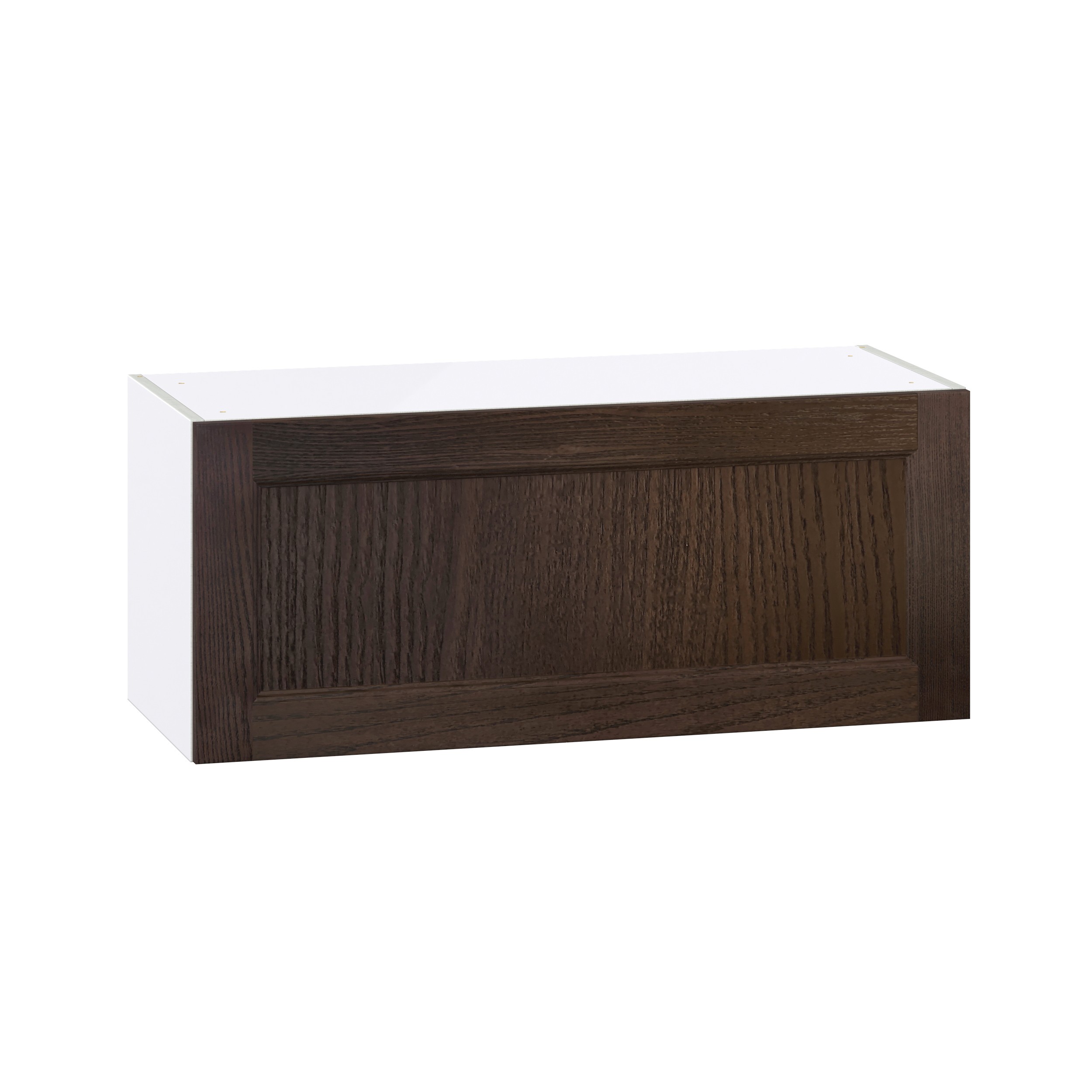 Lincoln Chestnut Solid Wood Assembled Wall Bridge Kitchen Cabinet with Liftup Door (36 in. W x 15 in. H x 14 in. D)