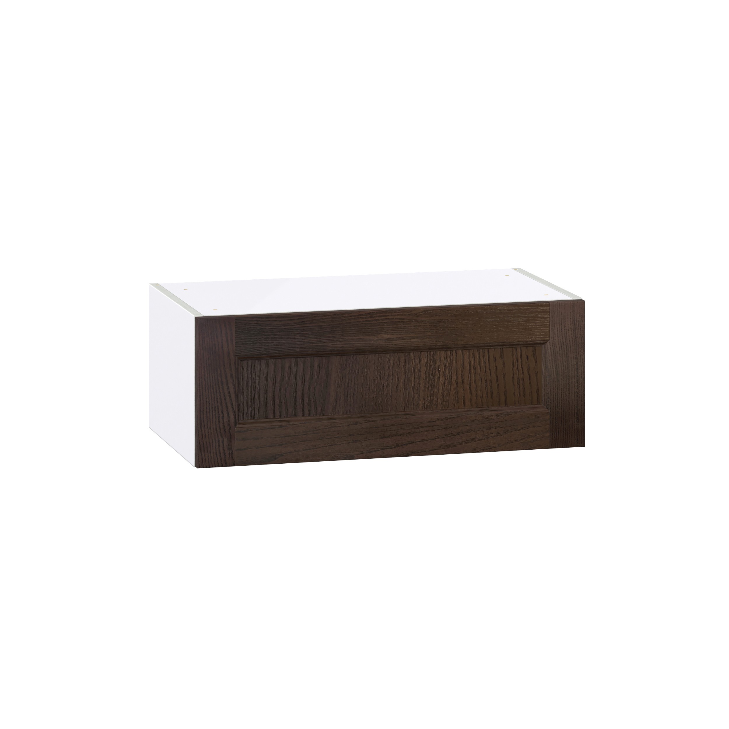 Lincoln Chestnut Solid Wood Assembled Wall Bridge Kitchen Cabinet with Lift Up (27 in. W X 10 in. H X 14 in. D)