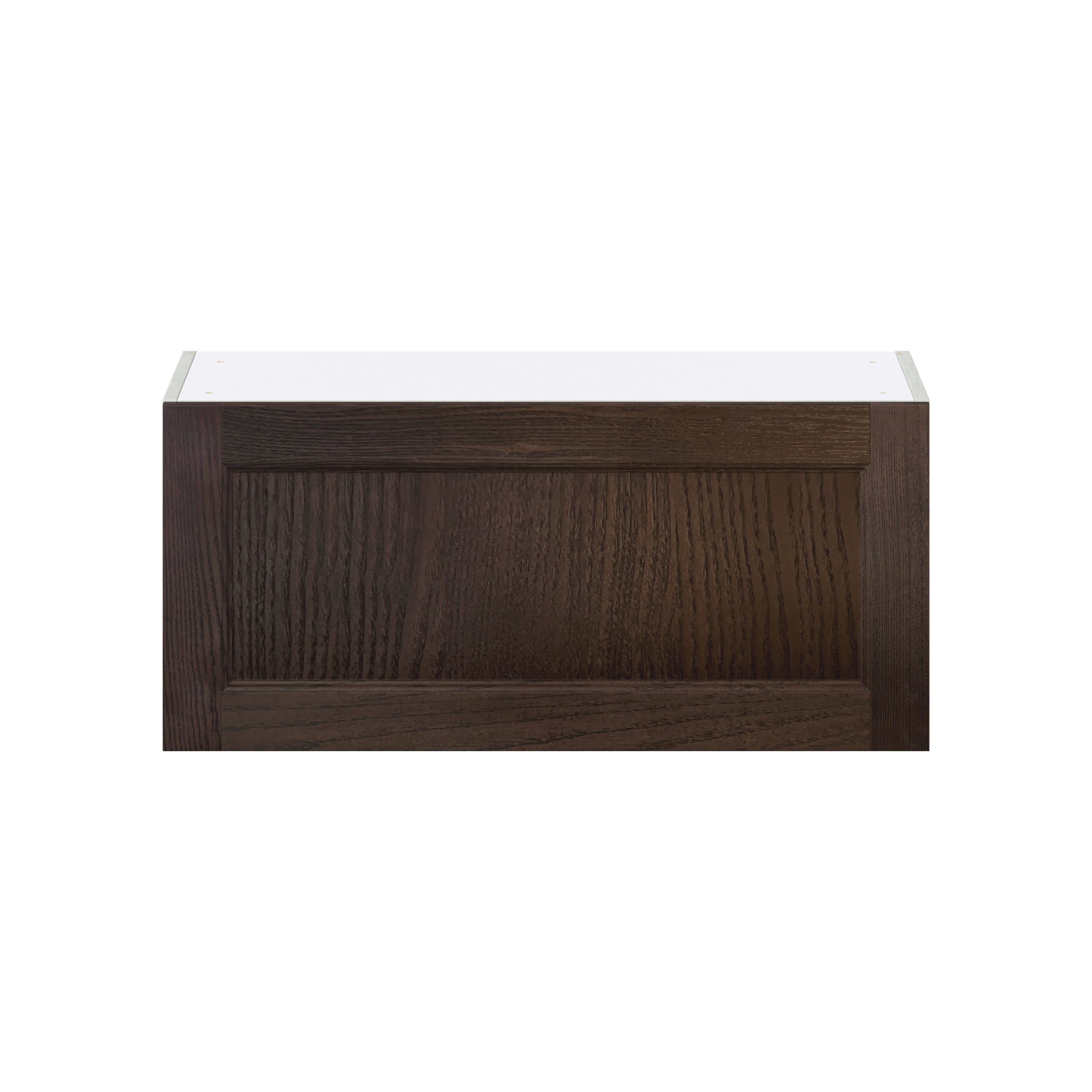 Lincoln Chestnut Solid Wood Assembled Wall Bridge Kitchen Cabinet with Lift Up (33 in. W X 15 in. H X 14 in. D)