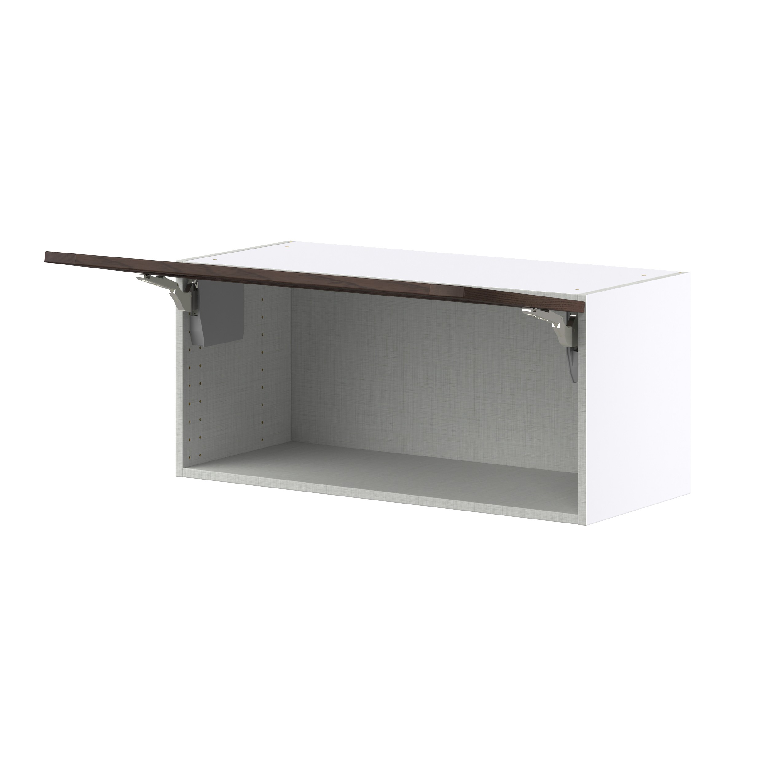 Lincoln Chestnut Solid Wood Assembled Wall Bridge Kitchen Cabinet with Lift Up (33 in. W X 15 in. H X 14 in. D)