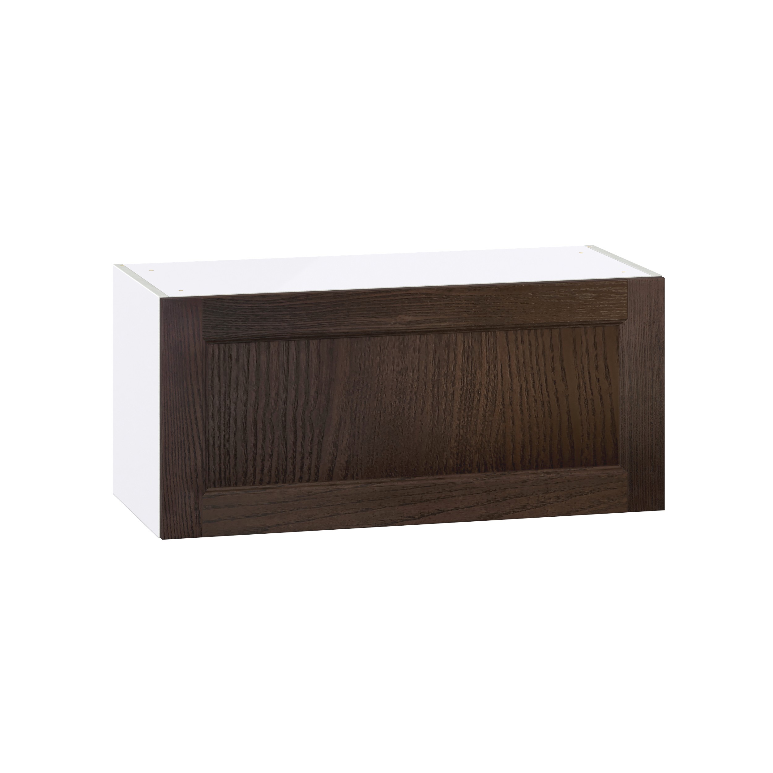Lincoln Chestnut Solid Wood Assembled Wall Bridge Kitchen Cabinet with Lift Up (33 in. W X 15 in. H X 14 in. D)