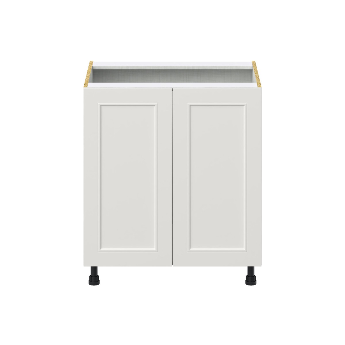 Littleton 30 in. W x 24 in. D x 34.5 in. H Painted Gray Shaker Assembled Base Kitchen Cabinet with 3 Inner Drawers