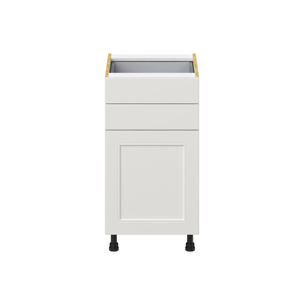 Littleton 18 in. W x 24 in. D x 34.5 in. H Painted Gray Shaker Assembled Base Kitchen Cabinet with Two 5 in. Drawers