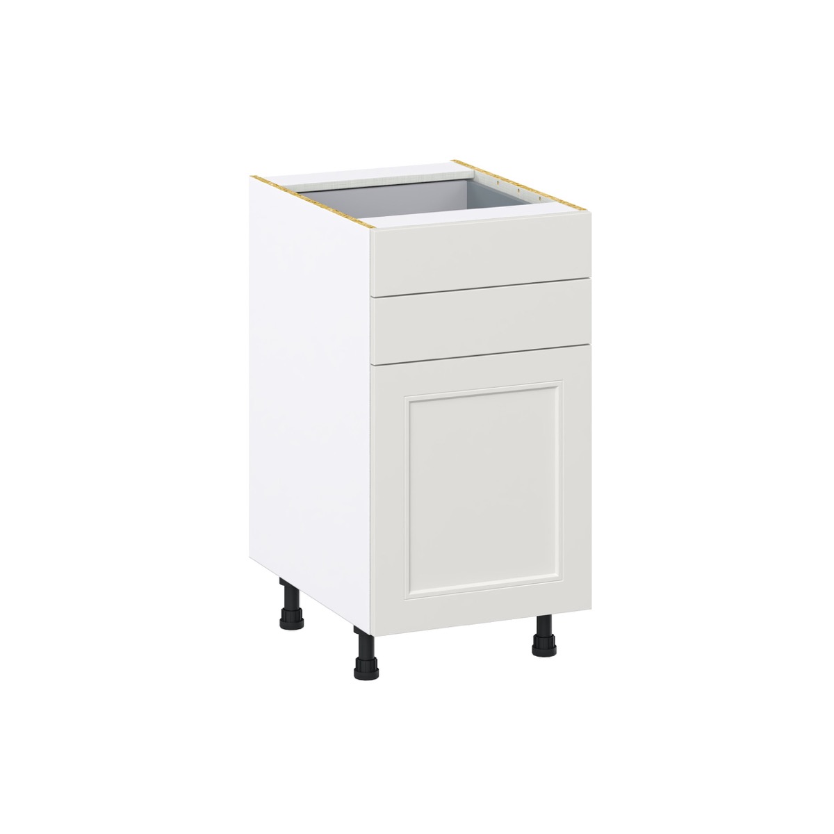 Littleton 18 in. W x 24 in. D x 34.5 in. H Painted Gray Shaker Assembled Base Kitchen Cabinet with Two 5 in. Drawers