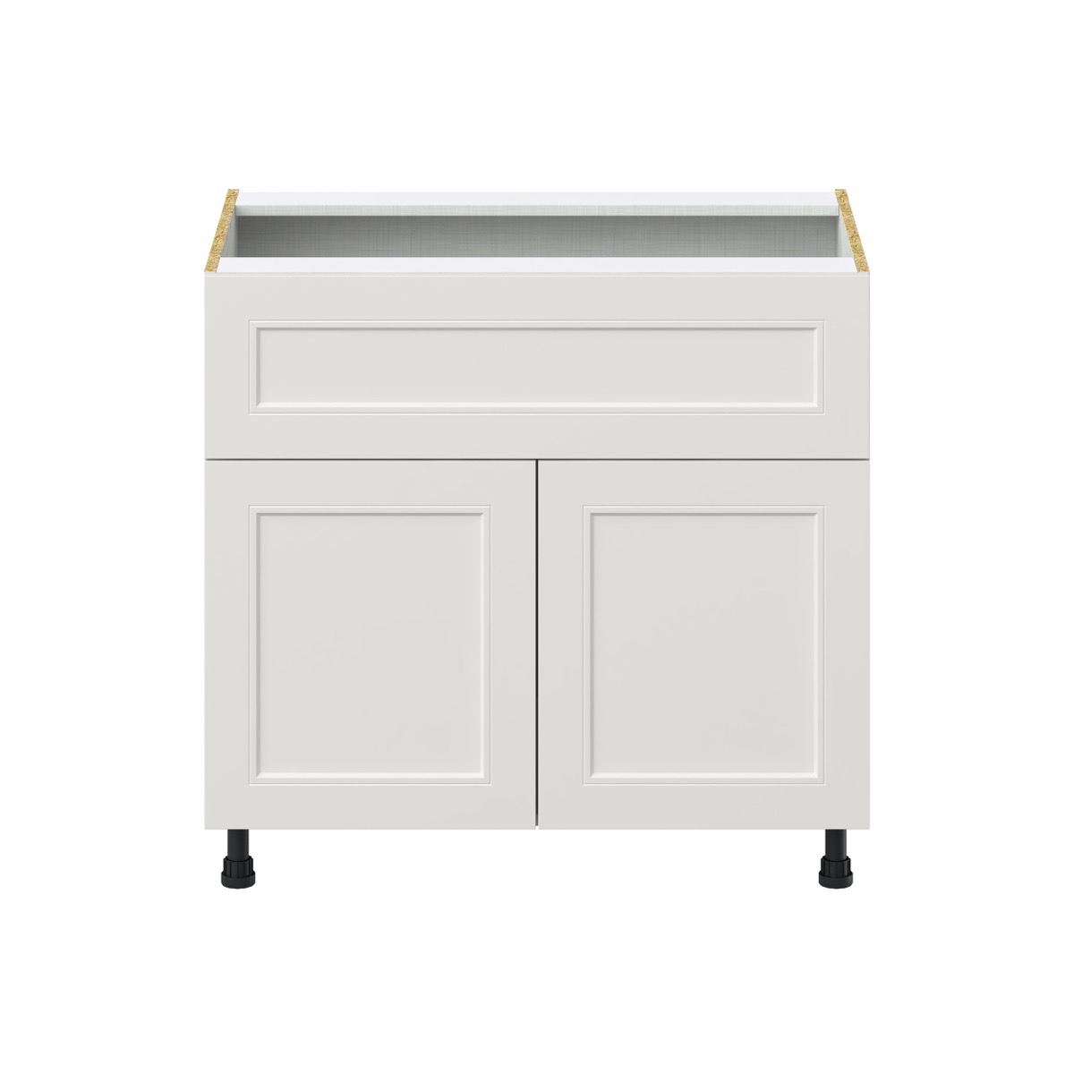 Littleton 36 in. W x 24 in. D x 34.5 in. H Painted Gray Shaker Assembled Base Kitchen Cabinet with a 10 in. Drawer