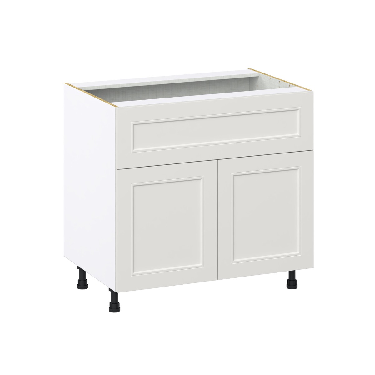 Littleton 36 in. W x 24 in. D x 34.5 in. H Painted Gray Shaker Assembled Base Kitchen Cabinet with a 10 in. Drawer