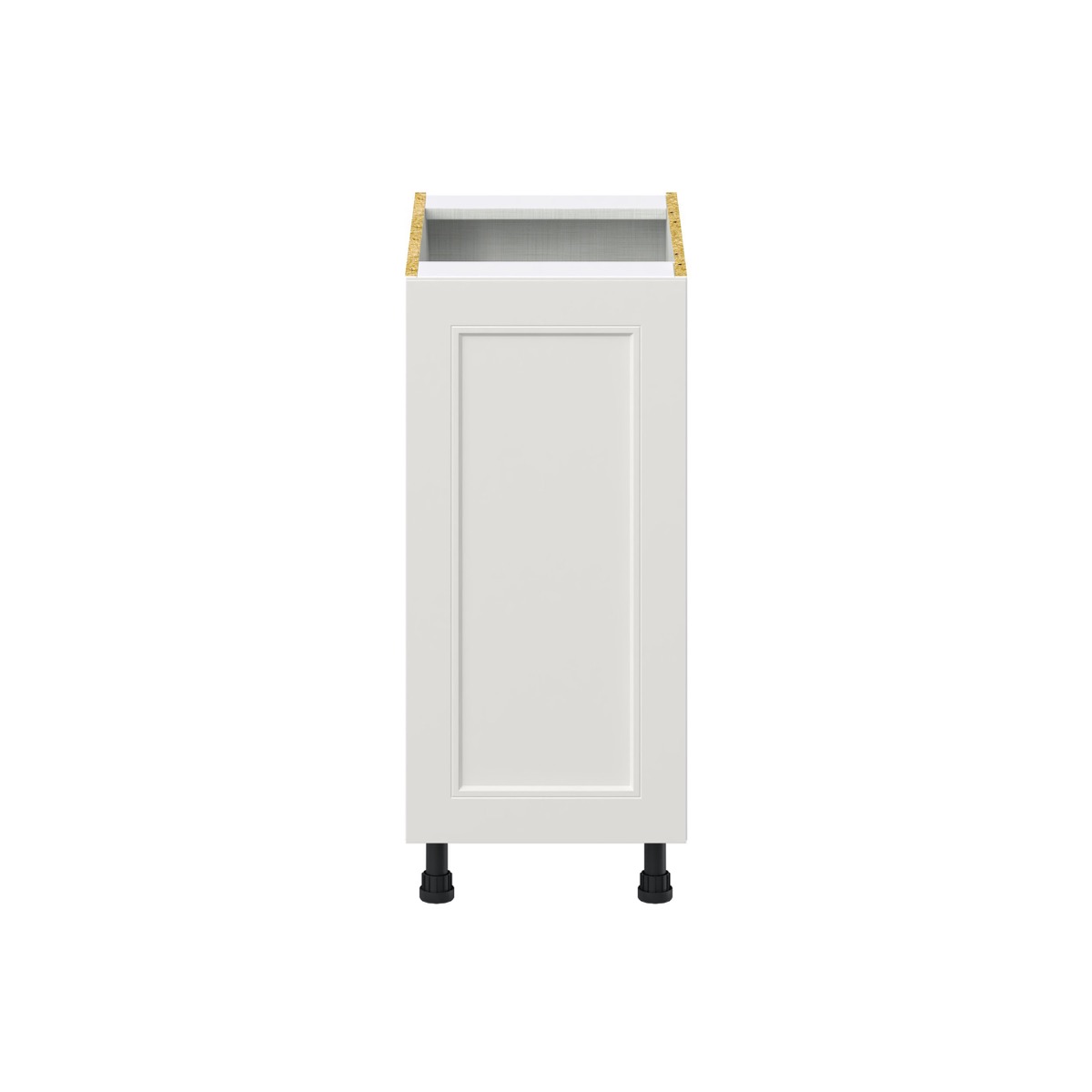 Littleton Painted Gray Recessed Assembled Base Kitchen Cabinet with Full Height Door (15 in. W x 34.5 in. H x 24 in. D)
