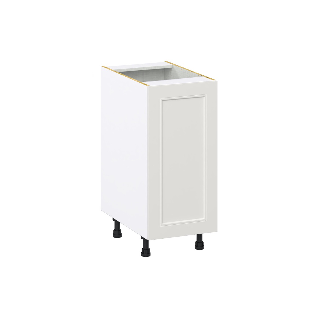 Littleton Painted Gray Recessed Assembled Base Kitchen Cabinet with Full Height Door (15 in. W x 34.5 in. H x 24 in. D)