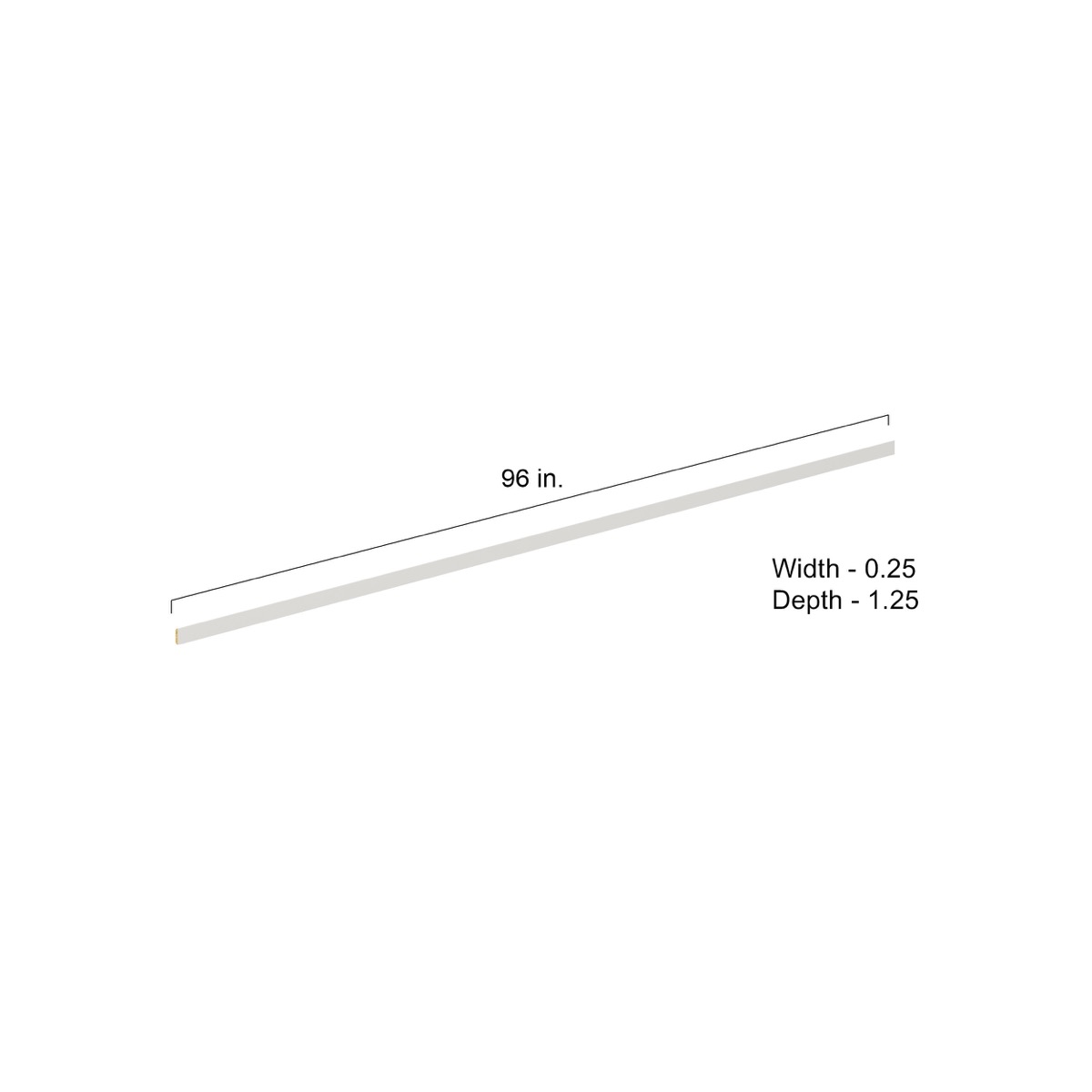 0.25 in. W x 96 in. H x 1.25 in. D Littleton Painted Gray Scribe Moulding