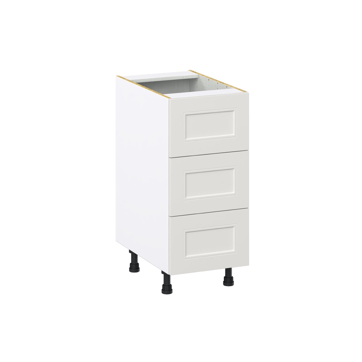 15 in. W x 24 in. D x 34.5 in. H Littleton Painted Gray Shaker Assembled Base Kitchen Cabinet with 3-Drawers