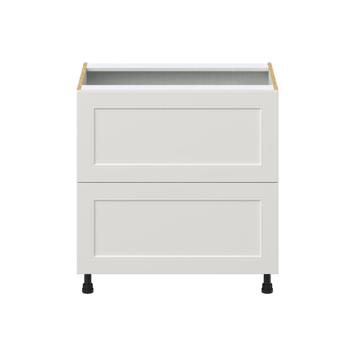 33 in. W x 24 in. D x 34.5 in. H Littleton Painted Gray Shaker Assembled Base Kitchen Cabinet with 2 Drawers