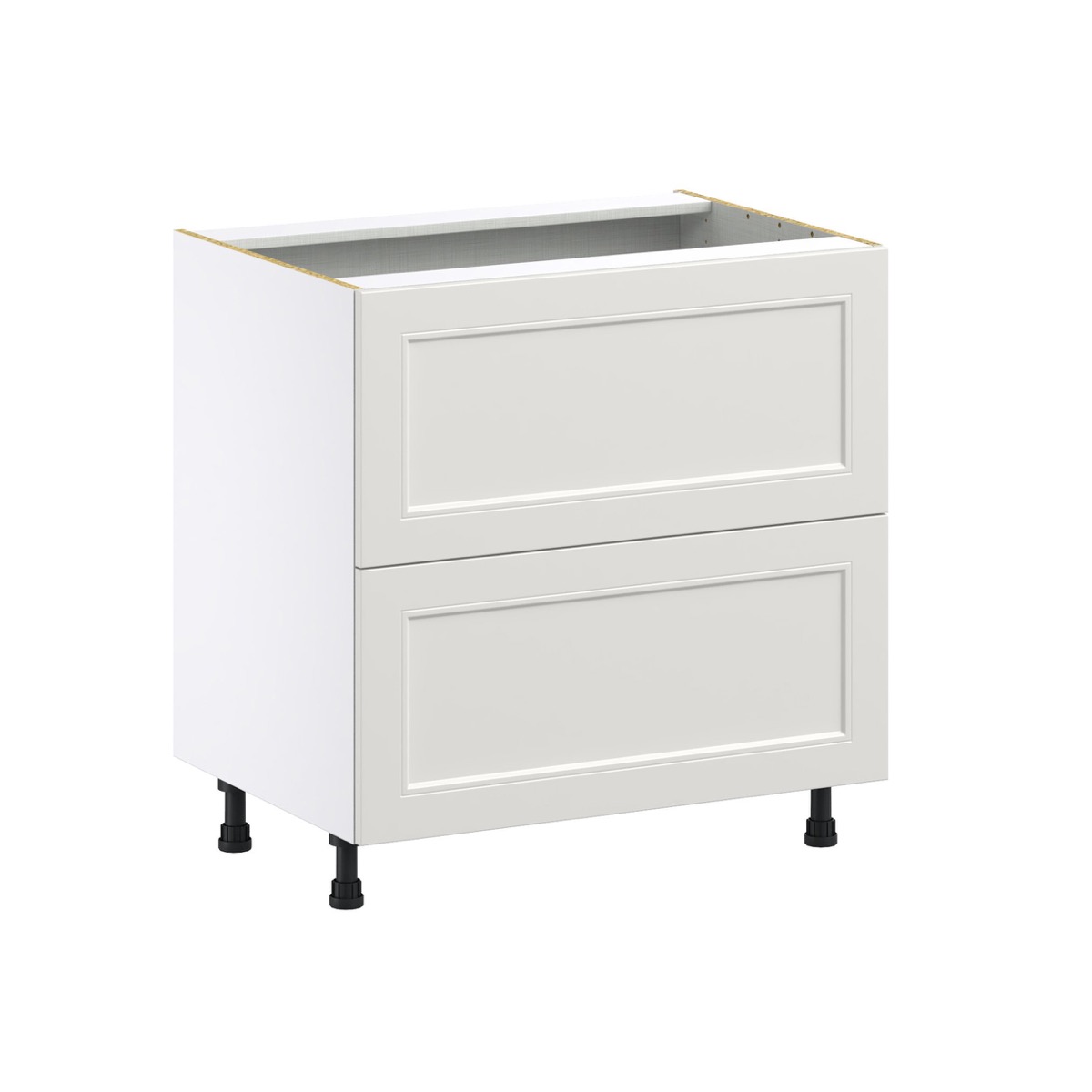 33 in. W x 24 in. D x 34.5 in. H Littleton Painted Gray Shaker Assembled Base Kitchen Cabinet with 2 Drawers