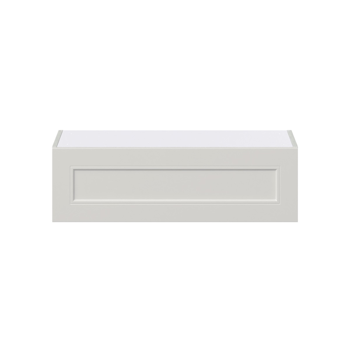 33 in. W x 14 in. D x 10 H in. Littleton Painted Gray Shaker Assembled Wall Bridge Kitchen Cabinet with Lift Up