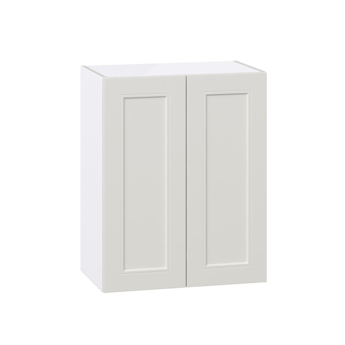 J COLLECTION Alton Painted White Recessed Assembled Wall Kitchen Cabinet with 2 Full Height Doors (24 in. W x 30 in. H x 14 in. D)