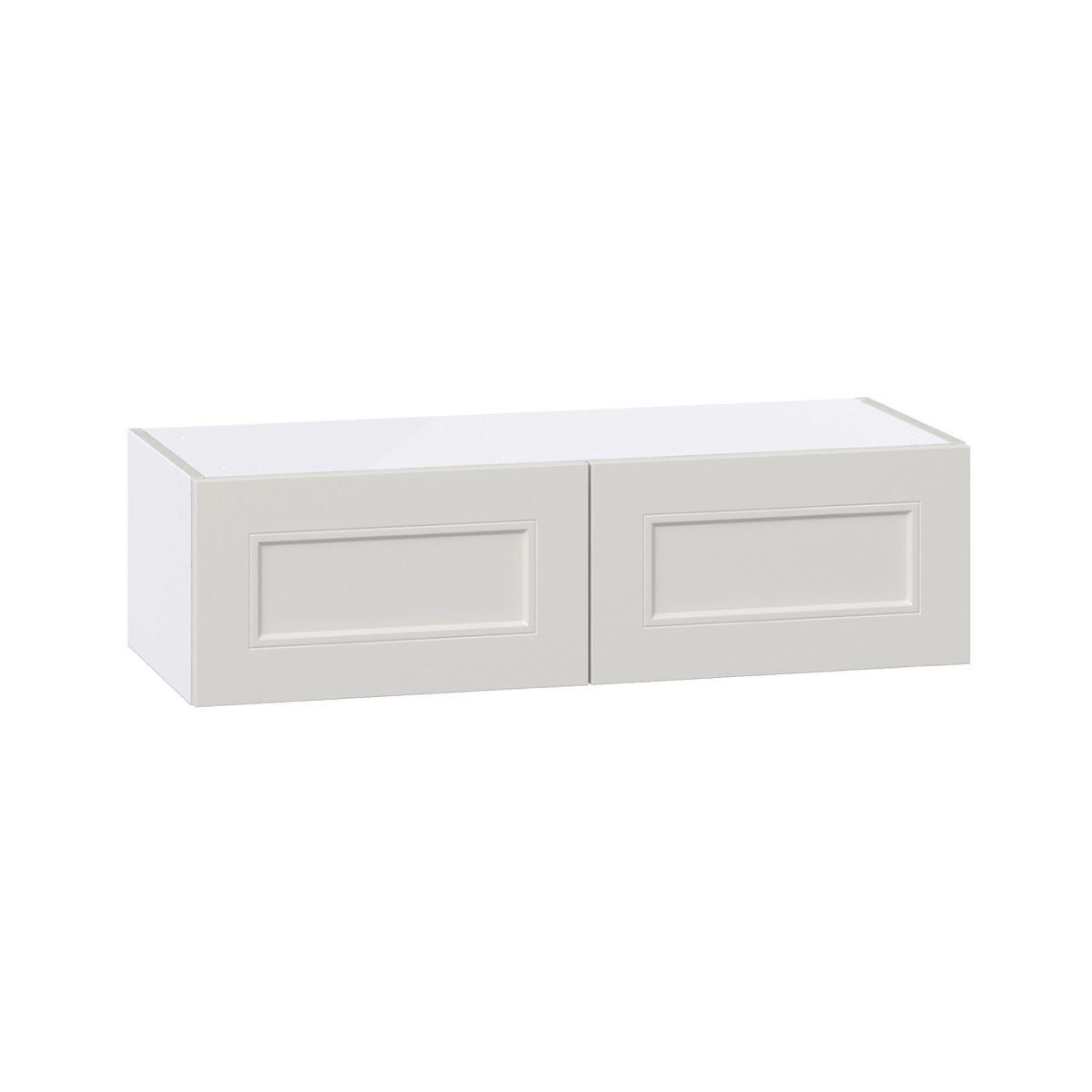 36 in. W x 14 in. D x 10 in. H Littleton Painted Gray Shaker Assembled Wall Bridge Kitchen Cabinet